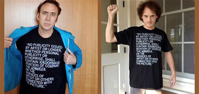 Nicholas Cage and director Paul Schrader silently protesting their own film