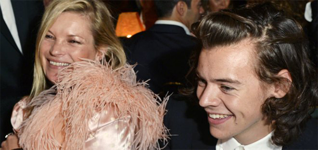 Harry Styles and Kate Moss spotted cosying up to each other
