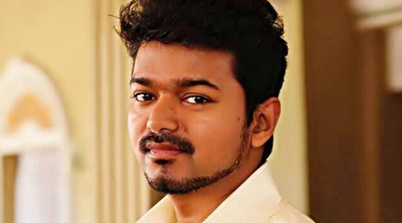 Vijay talks to his fans