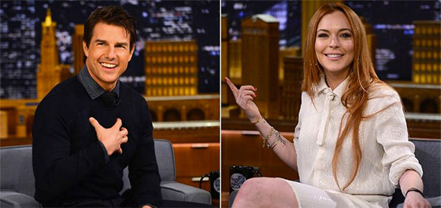 Lindsay Lohan denies secretly dating Tom Cruise