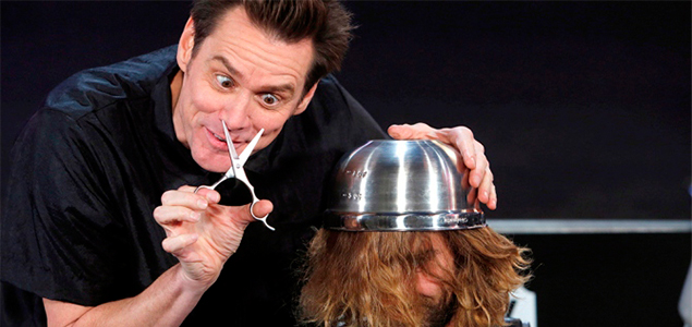 Jim Carrey shaved off a female fans hair by mistake on live TV