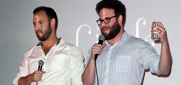 Seth Rogen surprised fans at a screening of The Interview in L.A.