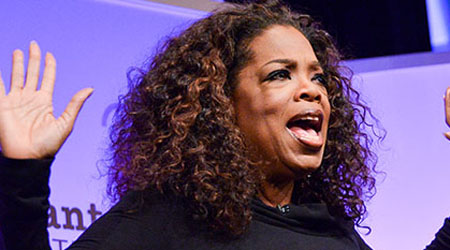 Oprah Winfrey grooves to Bruno Mars Treasure