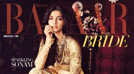 Now, Sonam Kapoor sparkles on bridal magazines cover