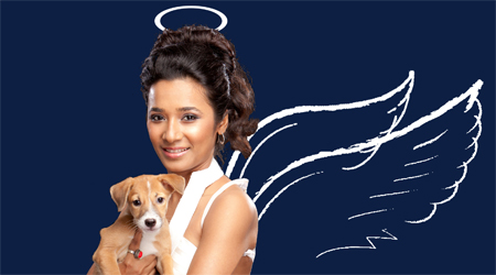 Tannishtha turns angel to urge animal adoption