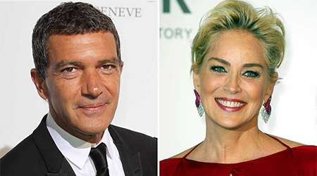 Antonio Banderas growing close to Sharon Stone?
