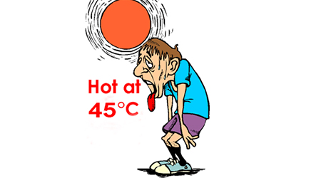 Agra sizzles at 45 degrees, two dead