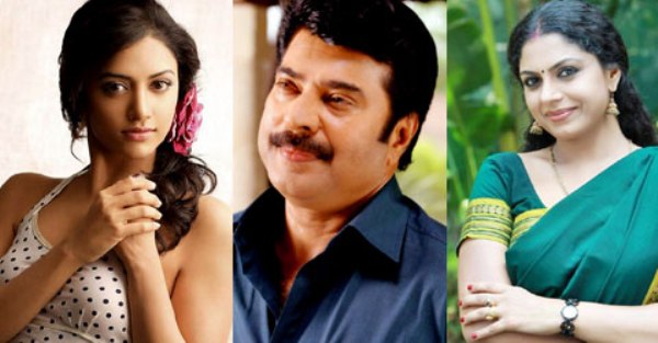 Mamta and Asha Sarath with Mammootty