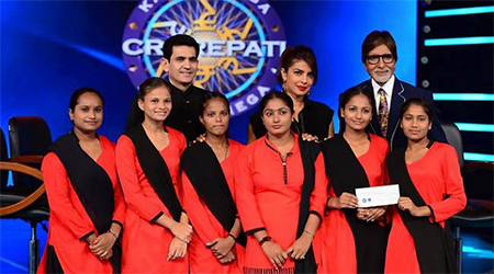 Fiery young lady inspires Big B on KBC