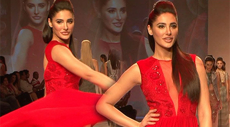 Nargis Fakhris oops moment on the ramp