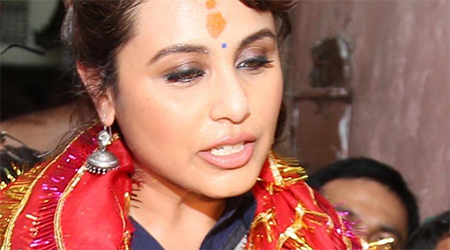 Rani prays at Kalighat, urges women to be brave