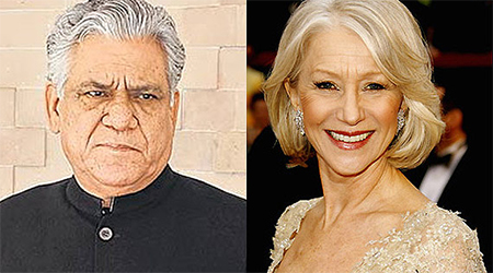 Om Puri goes down on his knees for Helen Mirren