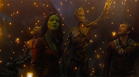 Saldana moved by Groot in Guardians...