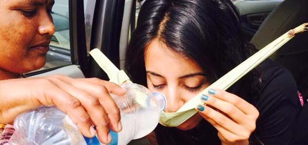 Heroine caught on cam drinking Kallu!