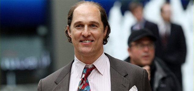Mathhew McConaughey reveals his bald, overweight and bucktoothed look on the sets of Gold