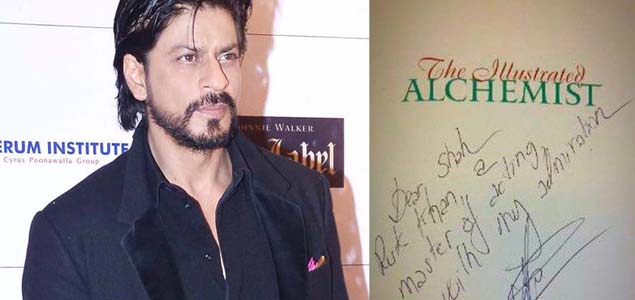 SRK receives autographed copy of The Alchemist from Coelho