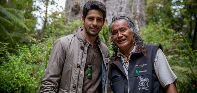 Sidharth takes blessings of New Zealands Lord of the Forest