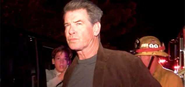 Pierce Brosnan unharmed as his Malibu house goes up in flames