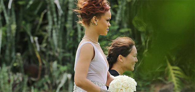 Rihanna plays bridesmaid at assistant Jennifer Morales wedding