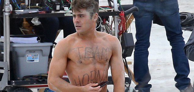 Zac Efron shoots a nude scene for Dirty Grandpa on the beach