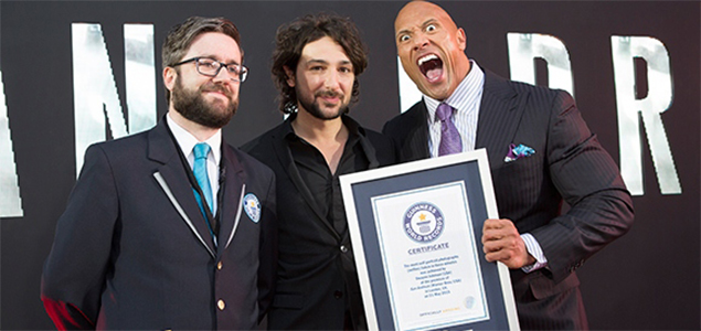 Dwayne Johnson breaks Guinness World Record for most selfies at San Andreas premiere