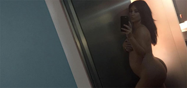 Kim Kardashian posts a naked selfie to put to rest fake pregnancy rumors