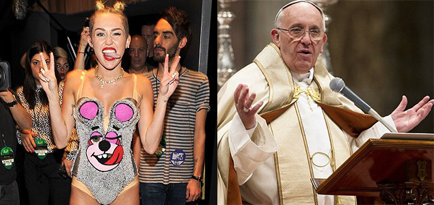 Photoshopped picture of Pope Francis shared by Miley Cyrus creates controversy