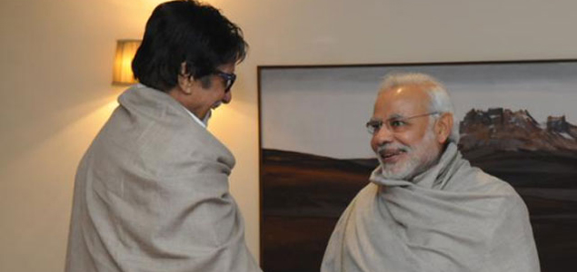 Modi greets Amitabh Bachchan on his 74th birthday