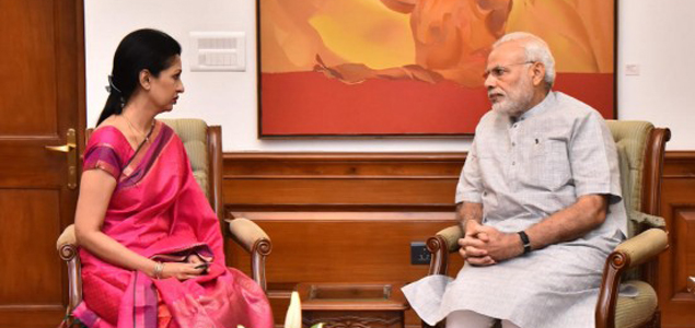 Gautami meets PM Narendra Modi