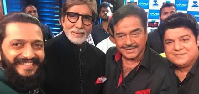 Riteishs fanboy moment with Big B, Shatrughan Sinha