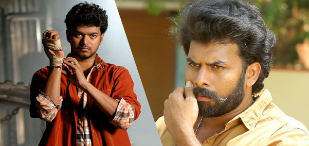 Sunny Wayne as Vijay fan in Pokkiri Simon – Oru Kadutha Aaradhakan