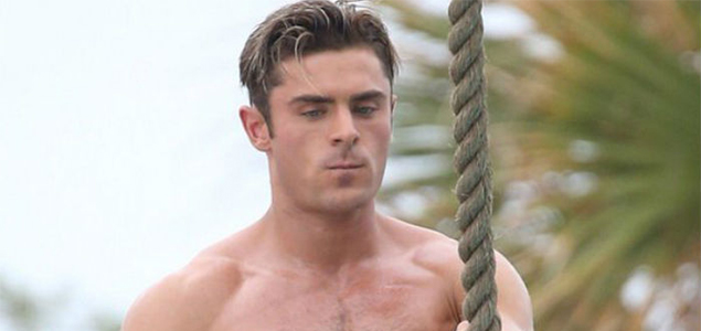 Zac Efron goes shirtless on Baywatch set