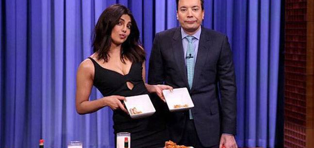 Priyanka Chopra beats Jimmy Fallon in chicken wings contest