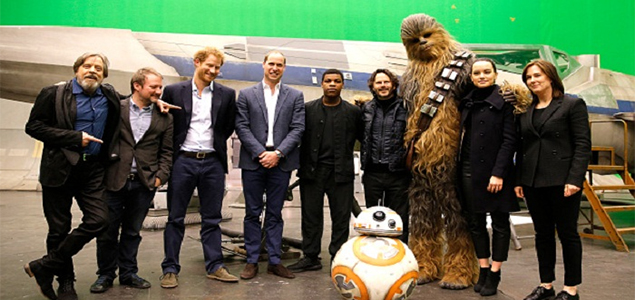 Prince William, Prince Harry meet Star Wars 8 cast