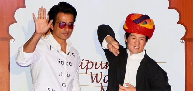 Sonu Sood unveils Jackie Chans wax statue in Jaipur