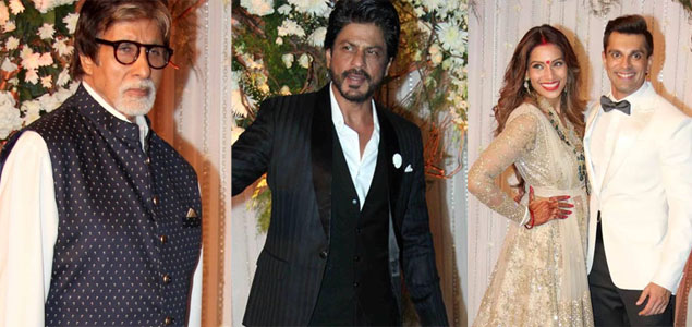 Big B, SRK grace Bipasha, Karans wedding reception