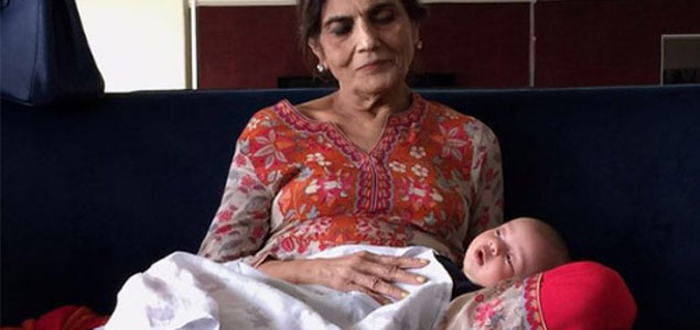 Salman shares photograph of Salma nani with nanha Ahil