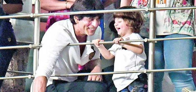 SRK, AbRam practise dance moves for KKR match