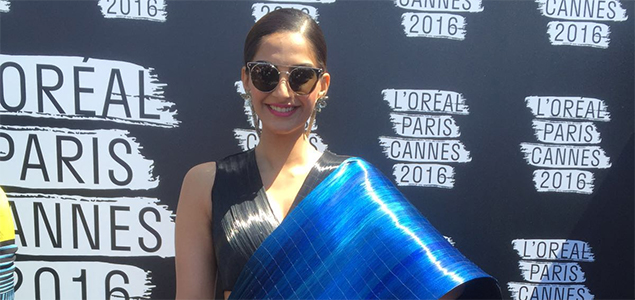 Sonam Kapoor sports sari at Cannes