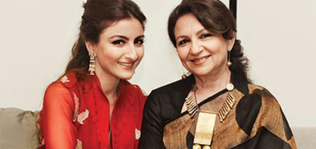 Soha shoots with Sharmila Tagore for TV show 