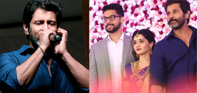 Chiyaan Vikram sings in his daughters reception