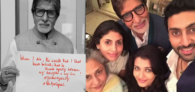 My assets will be shared equally between son, daughter: Amitabh Bachchan