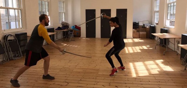 Shruti Hassan Training in Sword Fights