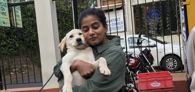 Priyamani's crush on a canine in Coonoor