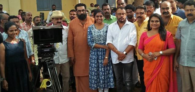 A saffron clad Biju Menon with Lal Jose