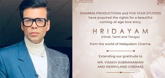 Karan Johar bags remake rights of Malayalam flick ‘Hridayam